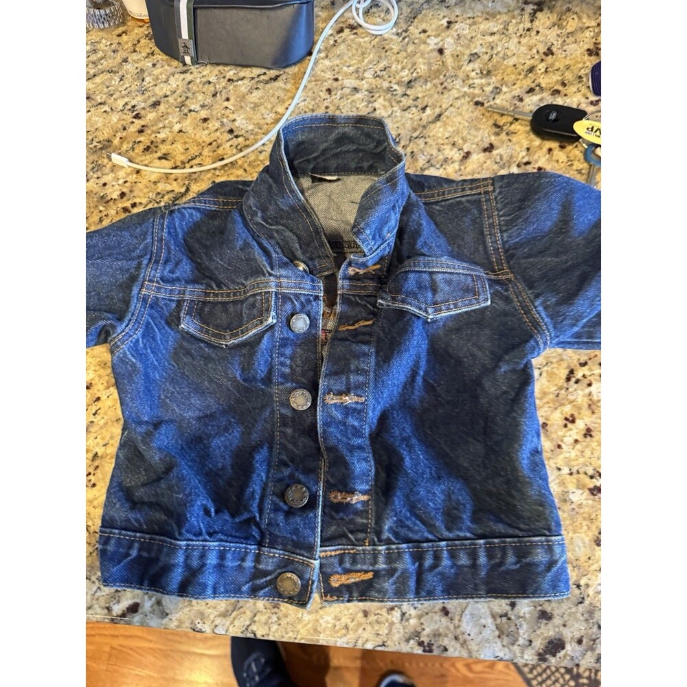 Vintage 90s Tommy Hilfiger Tommy Gear Kids Denim Jacket XL Made in USA Trucker